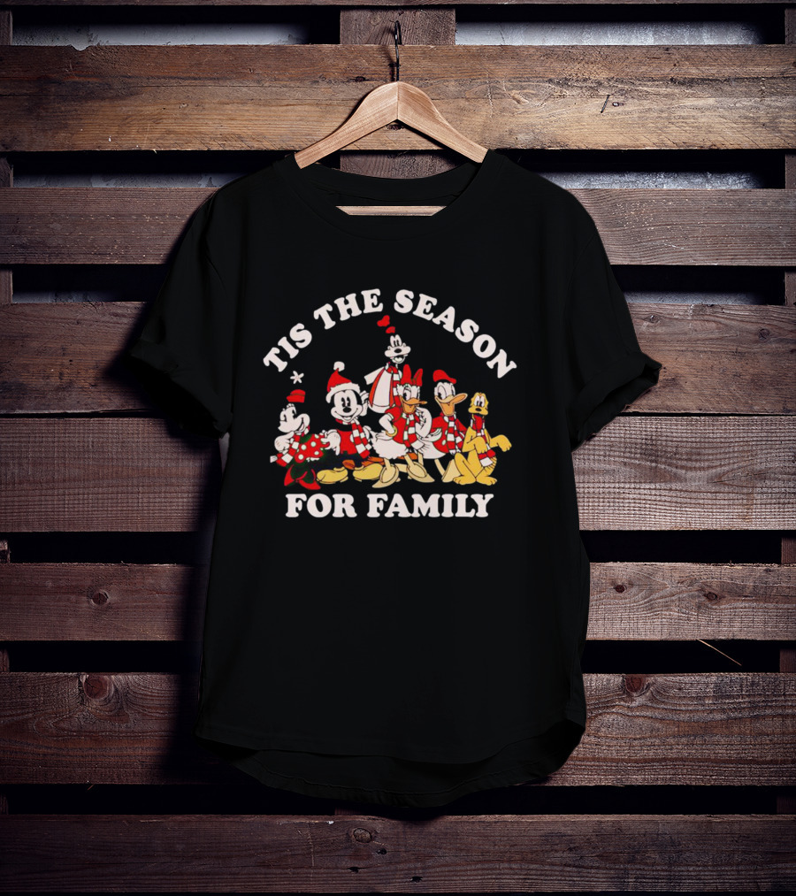 Disney Family Christmas Season Mickey Donald Goofy Minnie Pluto T-Shirt