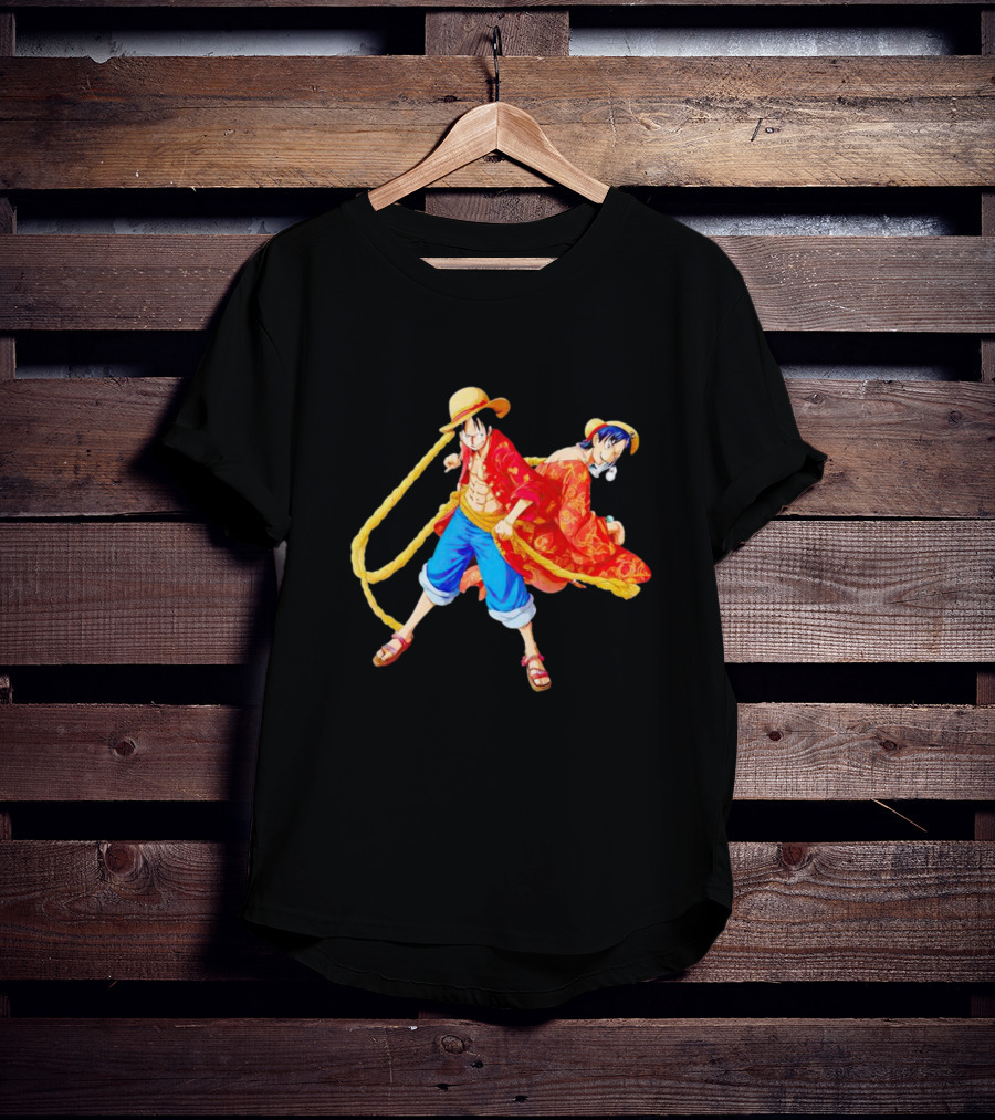 Monkey D. Luffy And Portgas D. Ace One Piece Straw Hat Pirates Animated Characters T-Shirt
