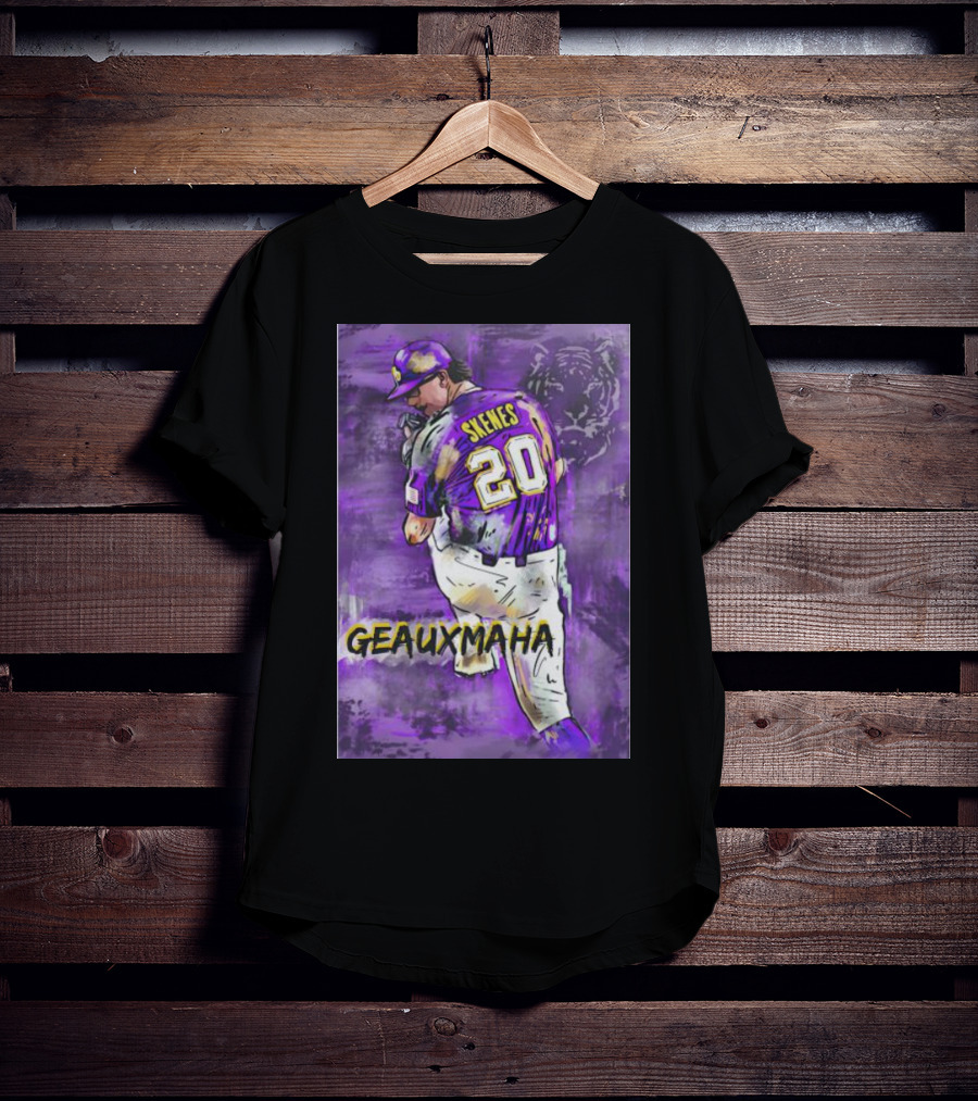Paul Skenes 20 Geauxmaha LSU Tigers Baseball T-Shirt