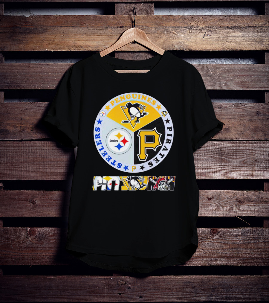 Steelers Penguins Pirates Pittsburgh Circle T-Shirt