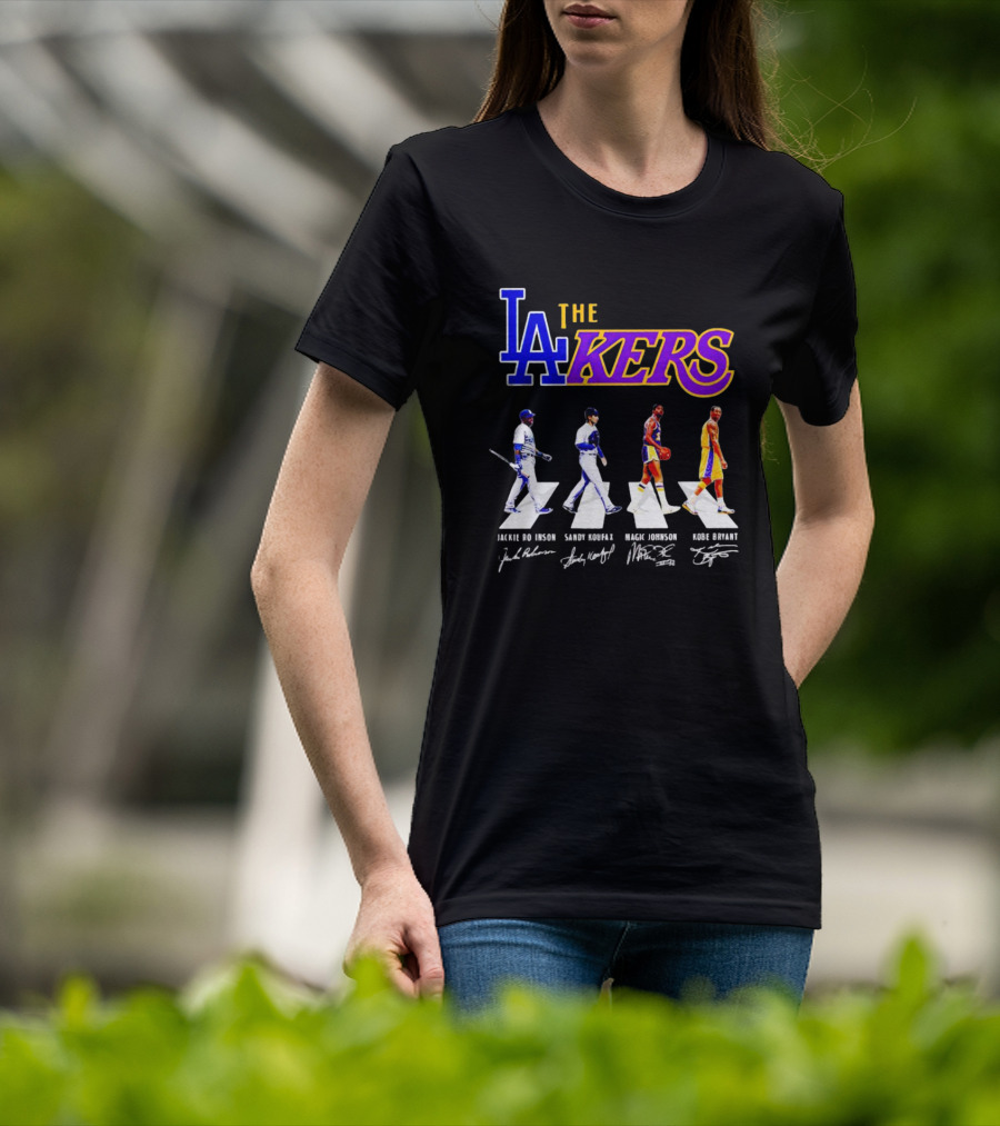 LA Lakers Jackie Robinson Sandy Koufax Magic Johnson Kobe Bryant T-Shirt