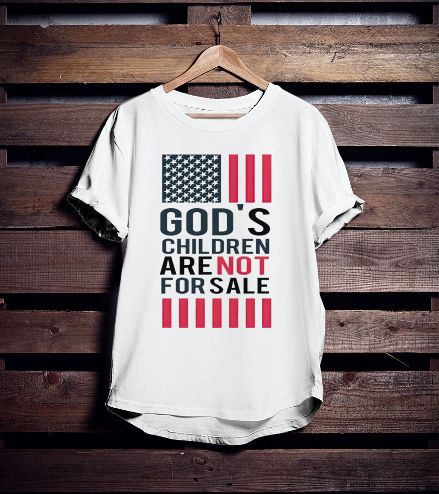 God's Children Are Not For Sale American Flag Stripes T-Shirt