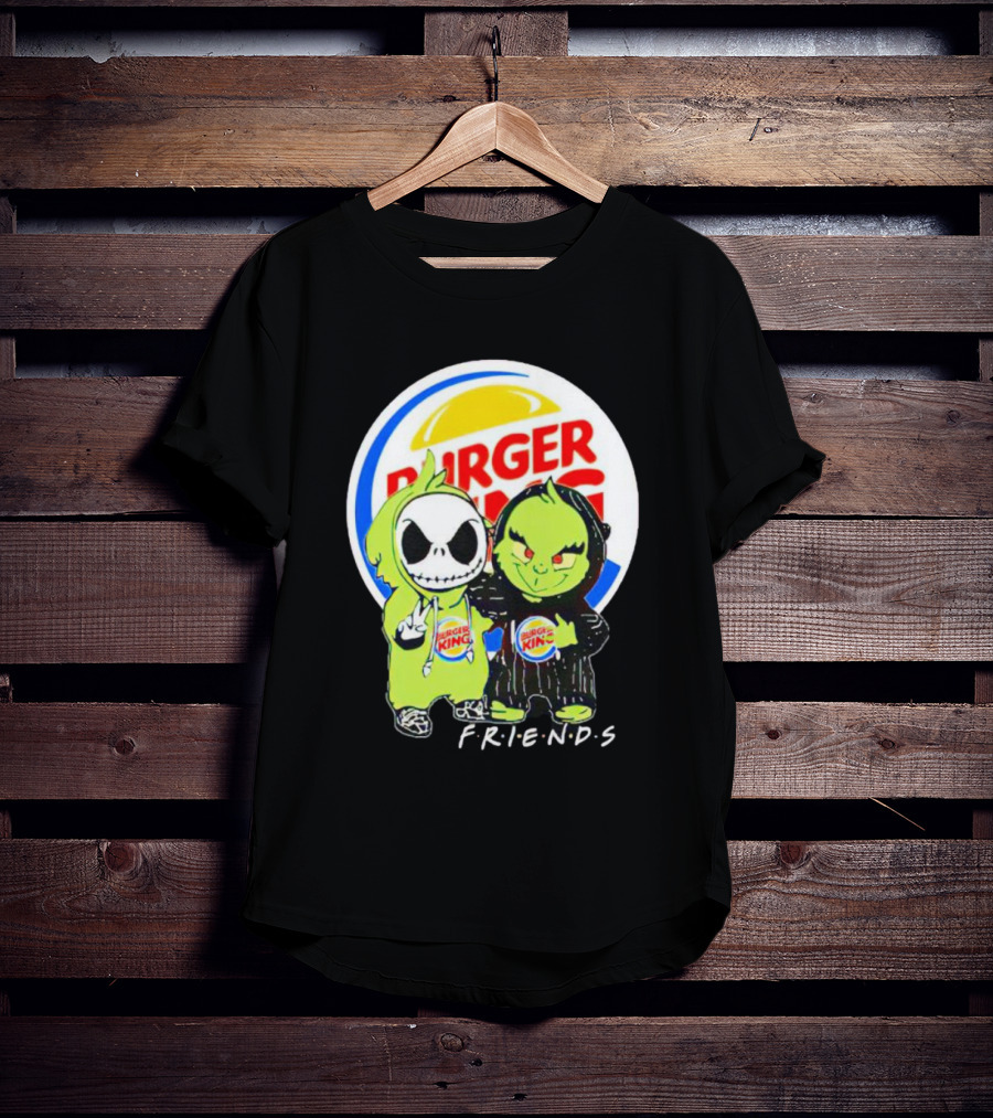 Burger King Friends Jack Skellington Grinch Collaboration T-Shirt
