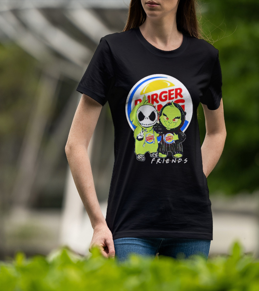 Burger King Friends Jack Skellington Grinch Collaboration T-Shirt