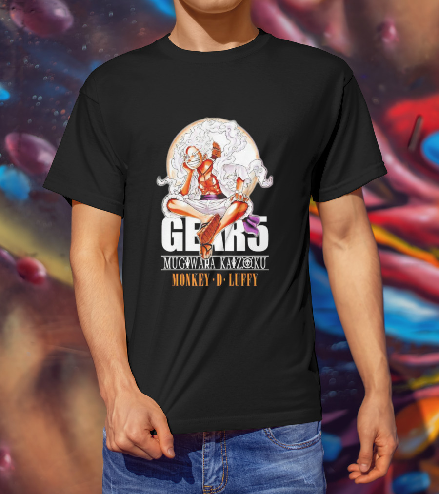 One Piece Monkey D. Luffy Gears Mugiwara Kaizoku T-Shirt