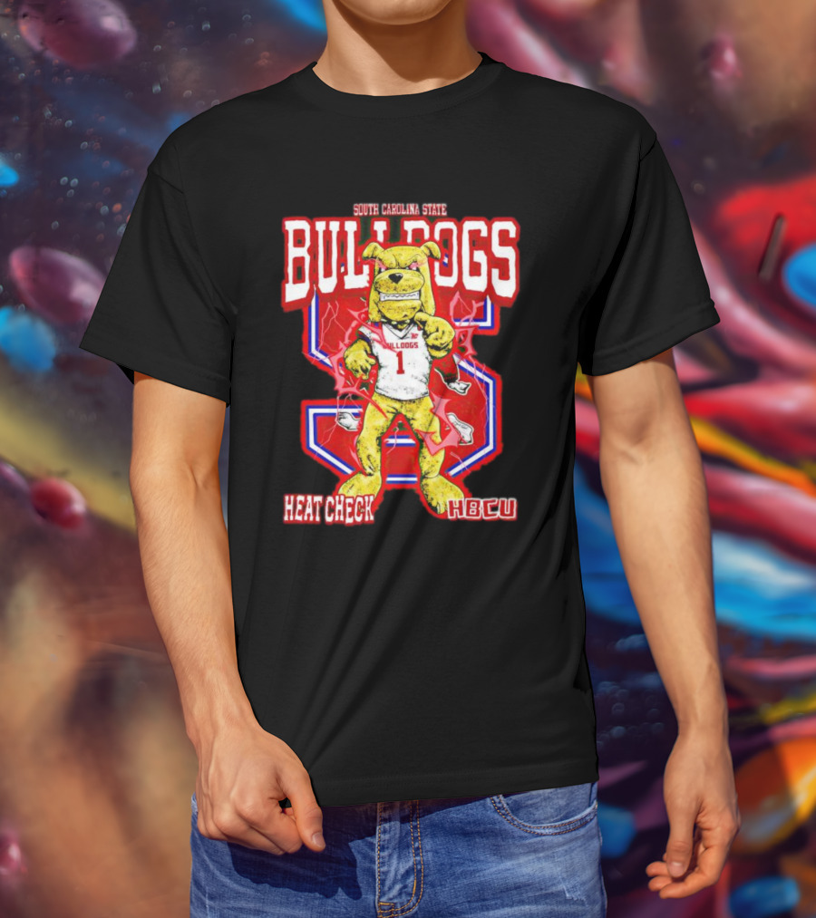 South Carolina State Bulldogs Heat Check HBCU Sports Mascot T-Shirt