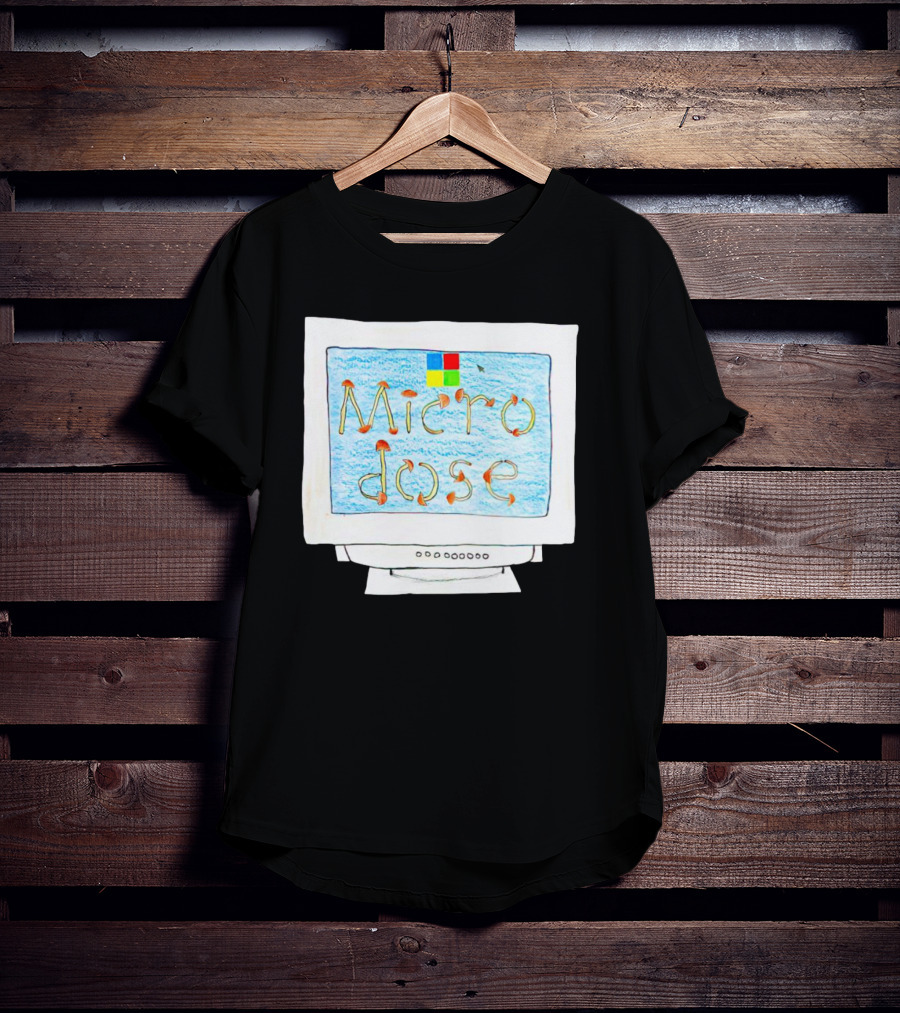 Dave Portnoy Microdose Retro Computer Monitor T-Shirt