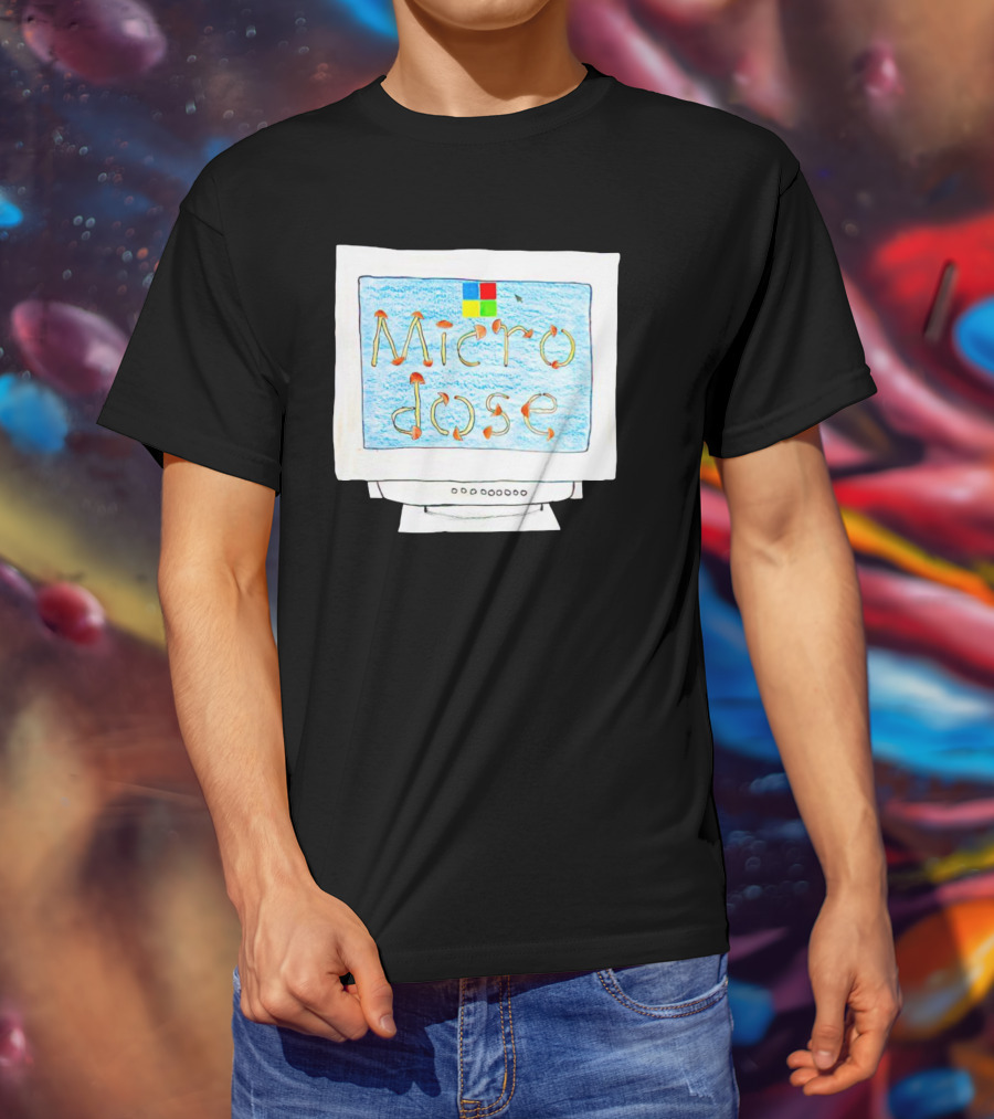 Dave Portnoy Microdose Retro Computer Monitor T-Shirt