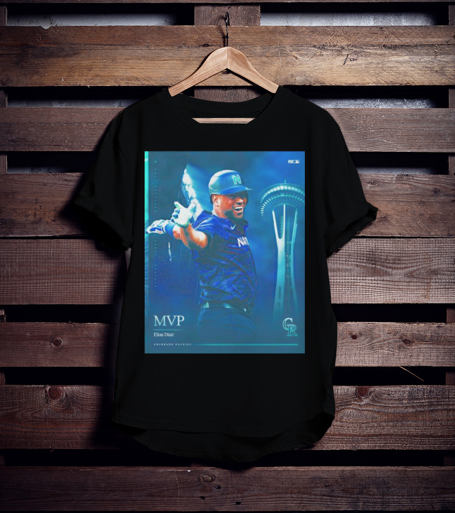 Elías Díaz MVP Colorado Rockies Seattle Skyline T-Shirt