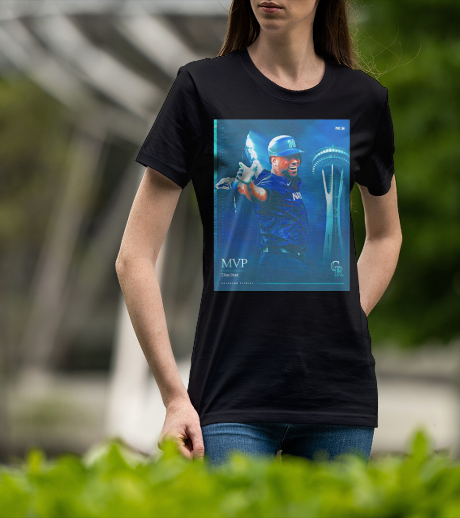 Elías Díaz MVP Colorado Rockies Seattle Skyline T-Shirt