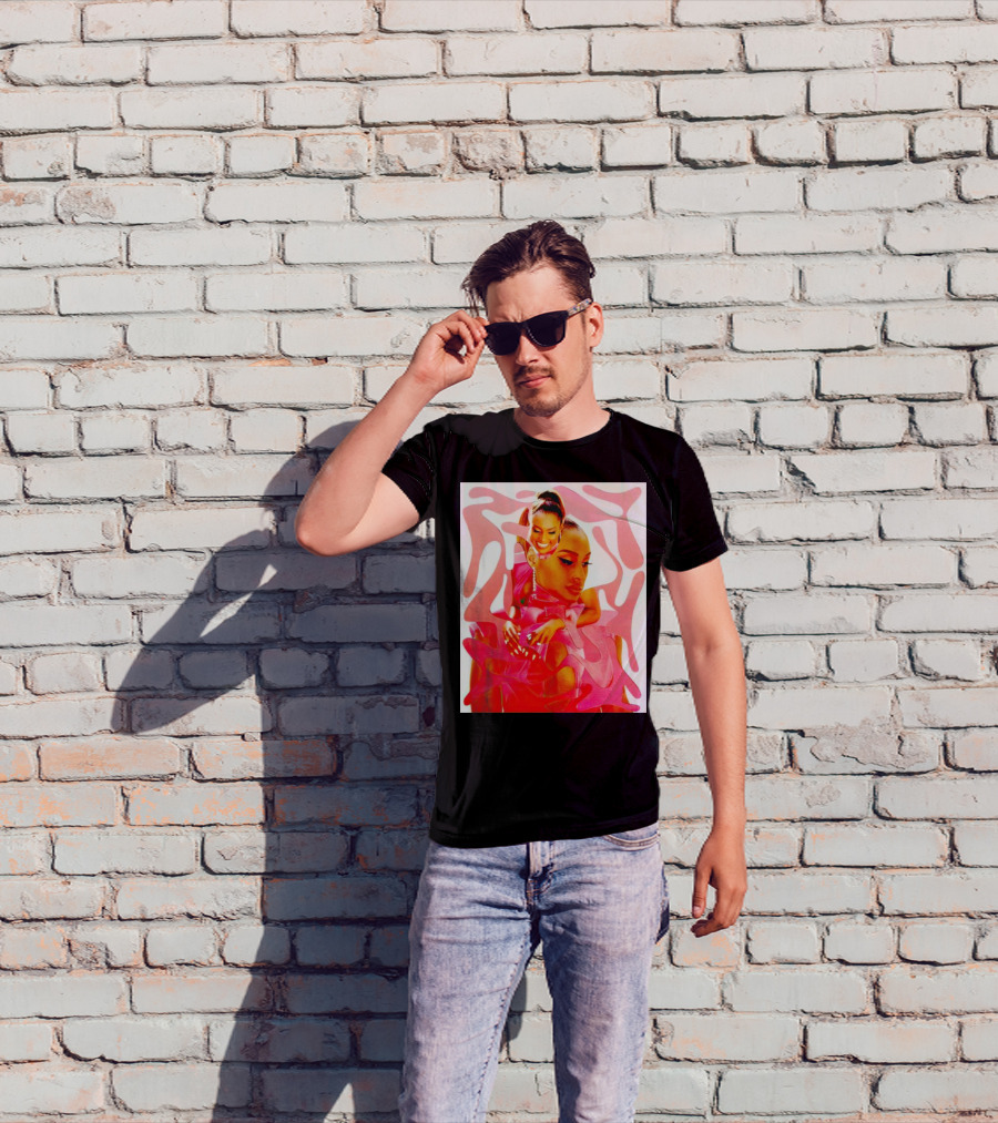 Issa Rae Barbie In Pink Abstract T-Shirt