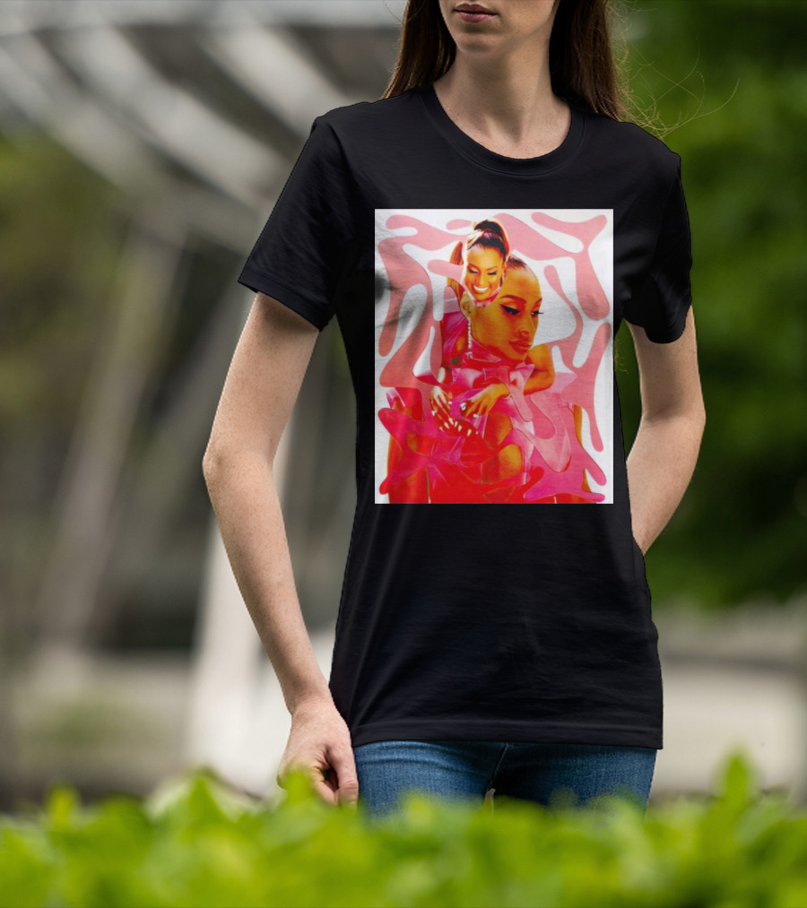 Issa Rae Barbie In Pink Abstract T-Shirt