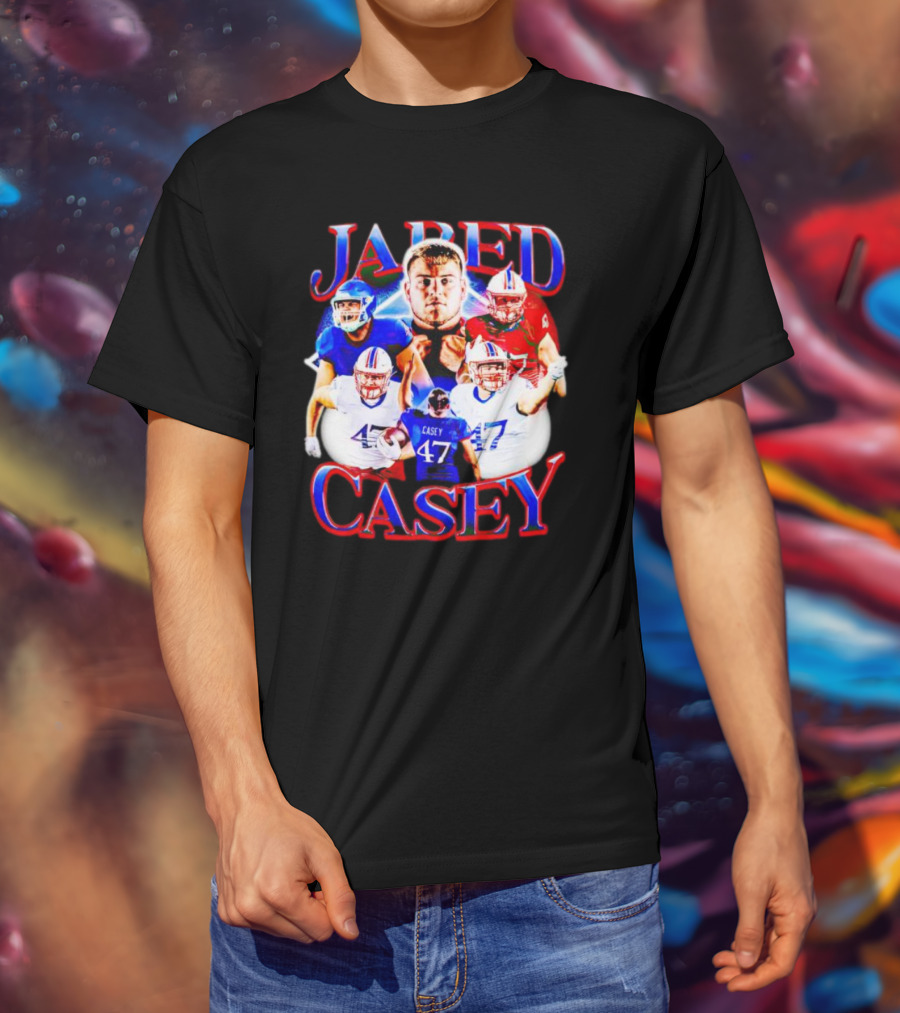 Jared Casey Football Collage 47 Jersey T-Shirt