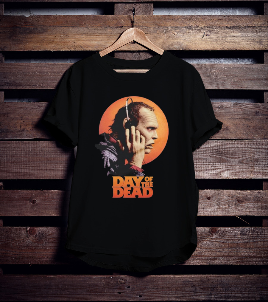 Day Of The Dead Bub Listening With Headphones T-Shirt