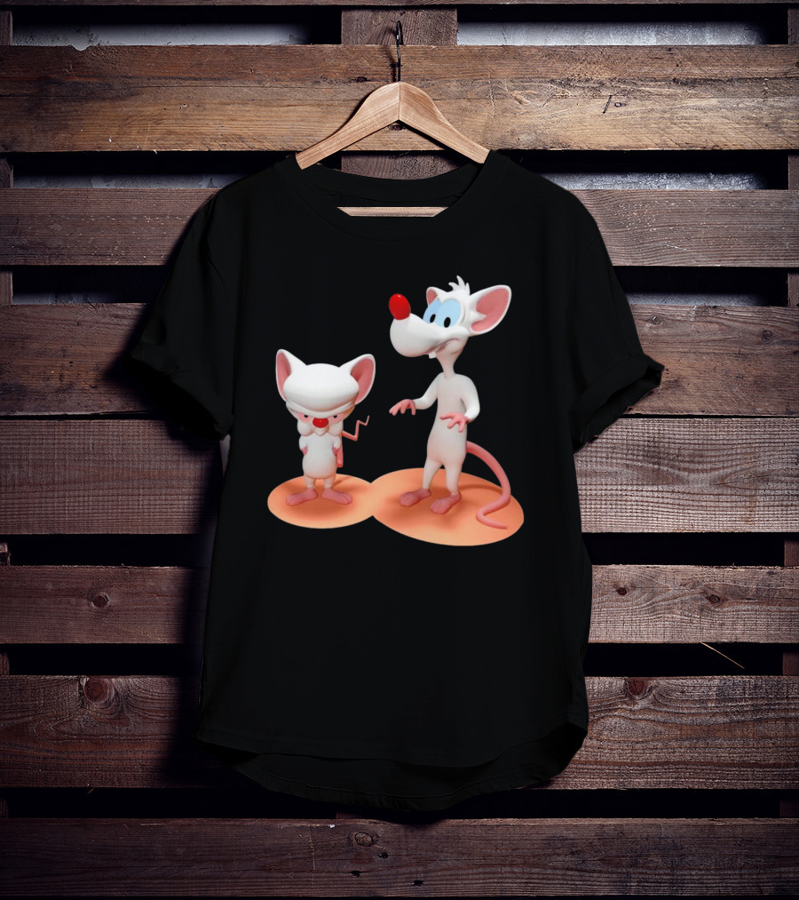 Pinky And The Brain Cartoon Characters Retro Animation Duo T-Shirt