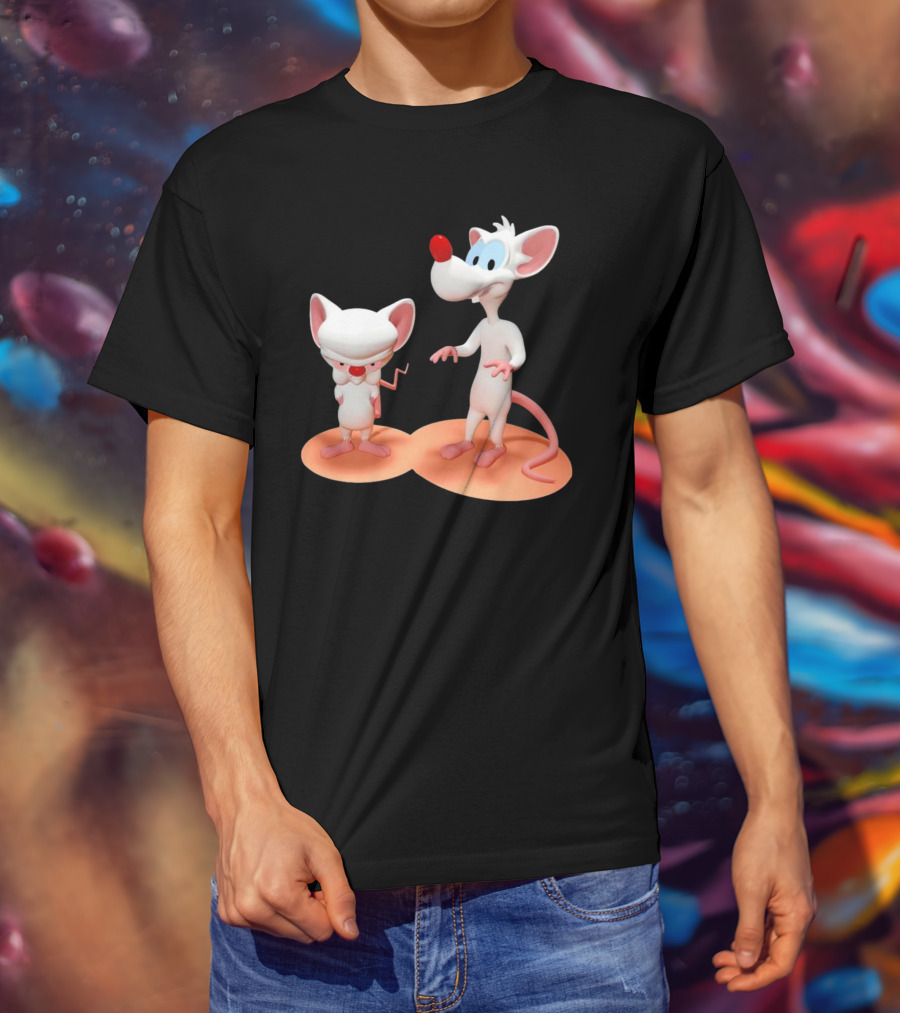 Pinky And The Brain Cartoon Characters Retro Animation Duo T-Shirt