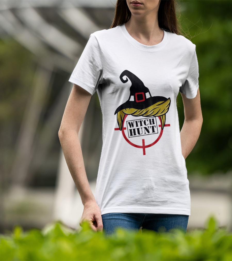 Witch Hunt Crosshairs Hat And Hair On Target T-Shirt