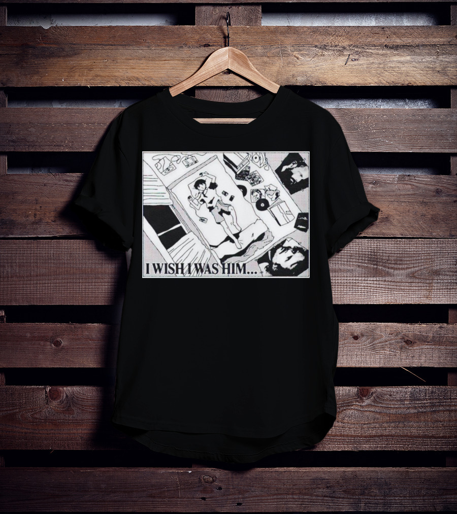 I Wish I Was Him Bedroom Anime Manga Scene T-Shirt