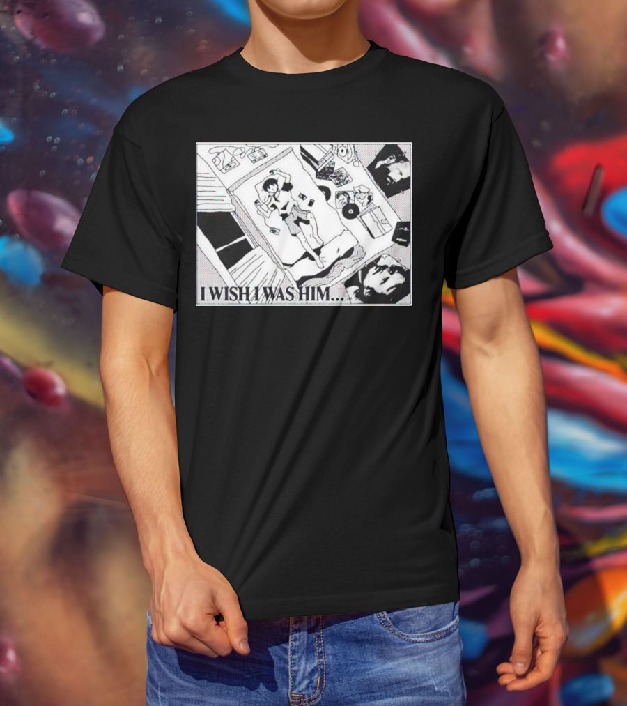 I Wish I Was Him Bedroom Anime Manga Scene T-Shirt