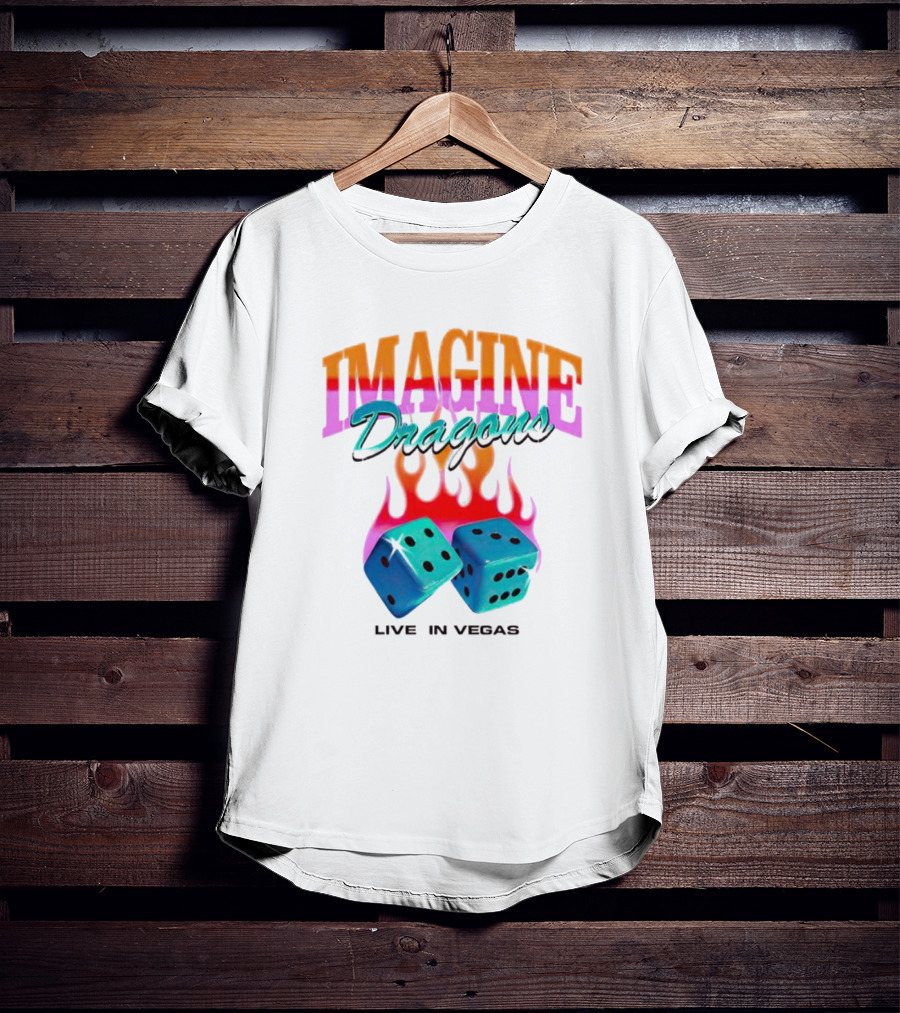IMAGINE DRAGONS Flaming Dice Live In Vegas T-Shirt
