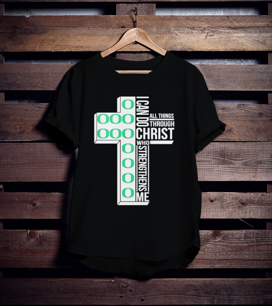 Oregon Ducks Cross I Can Do All Things Through Christ Who Strengthens Me T-Shirt