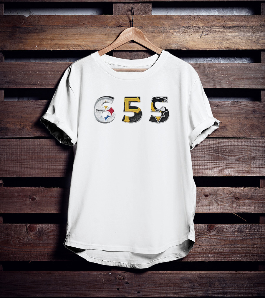 Steelers Pirates Penguins 655 Sports Logo Collage T-Shirt