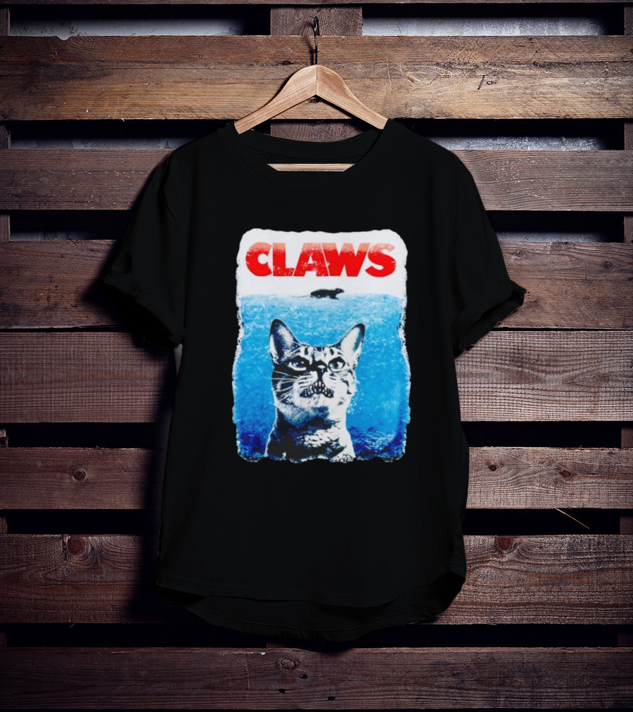 Claws Parody Cat With Fish Underwater T-Shirt