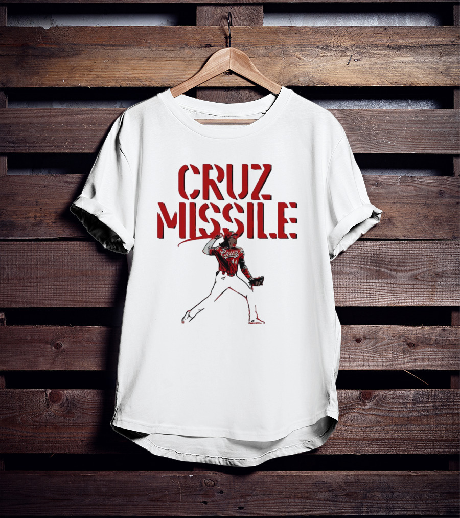 Cruz Missile Elly De La Cruz Cincinnati Reds 44 Pitching T-Shirt