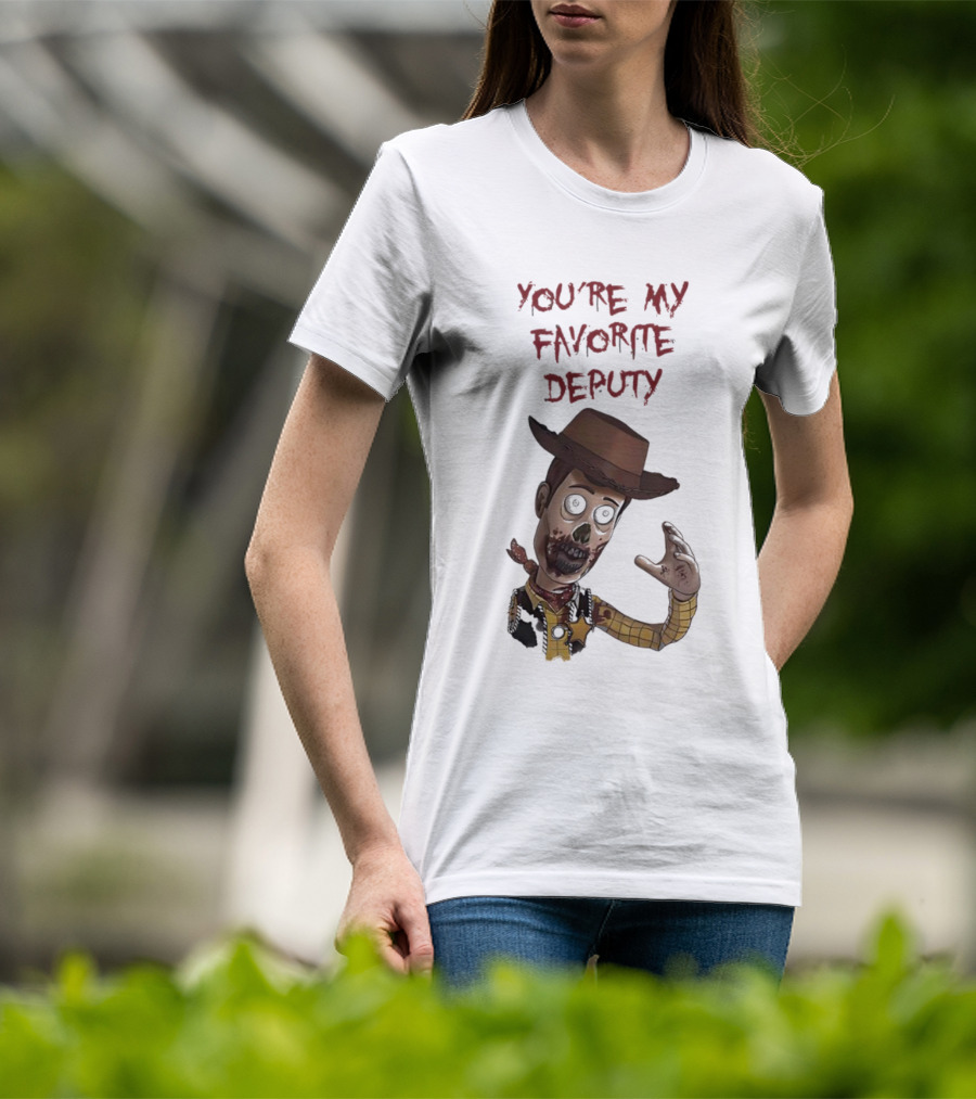 Zombie Sheriff Woody You're My Favorite Deputy T-Shirt