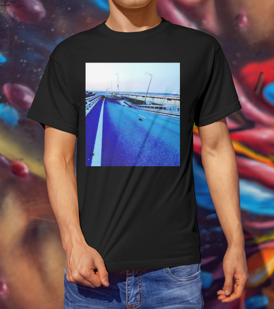 Crimean Kerch Bridge Partial Collapse Scene T-Shirt