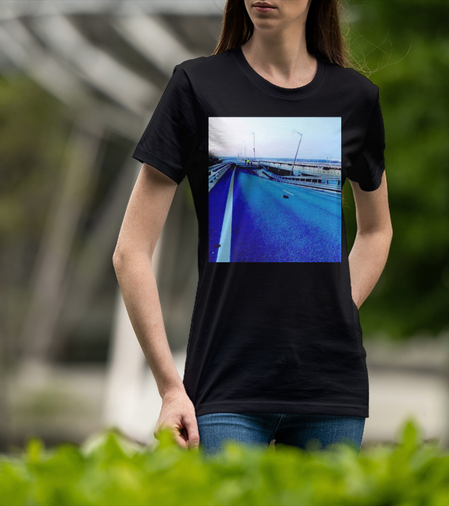 Crimean Kerch Bridge Partial Collapse Scene T-Shirt