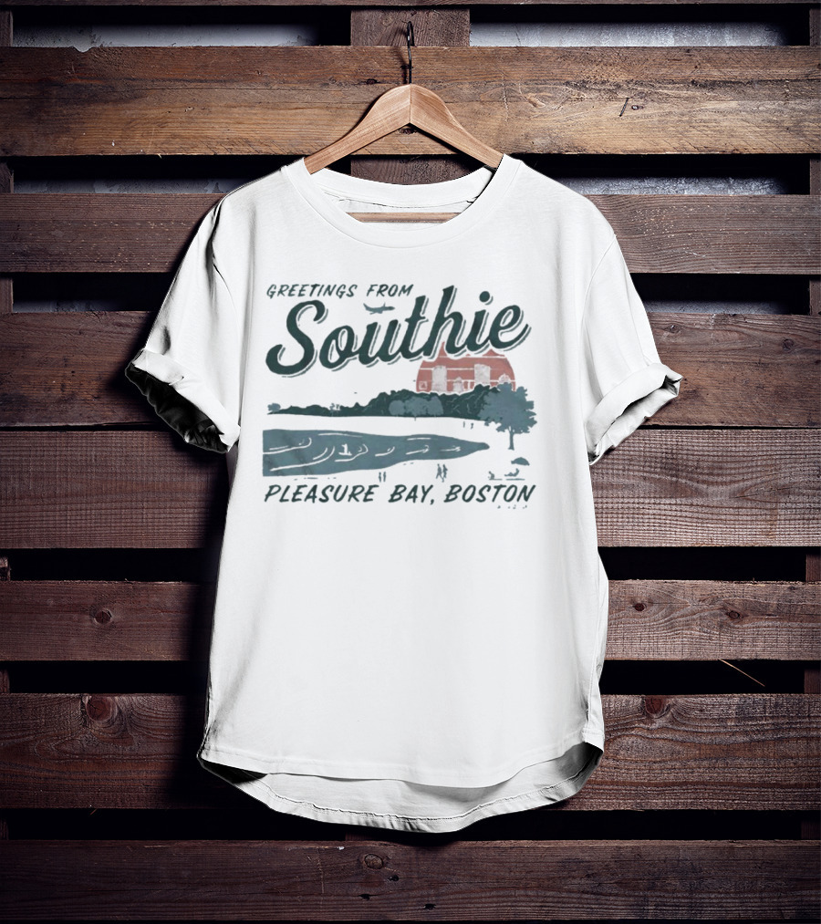 Greetings From Southie Pleasure Bay Boston Scenic Water View T-Shirt