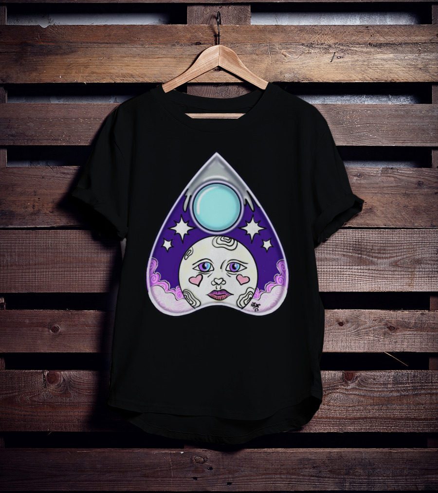 Moon Planchette Stars Face Heart Eyes T-Shirt