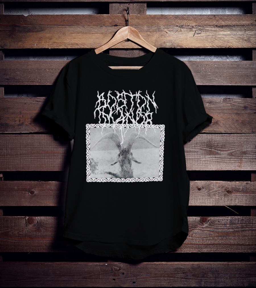 Boston Manor Goat Black Metal Style Monochrome T-Shirt