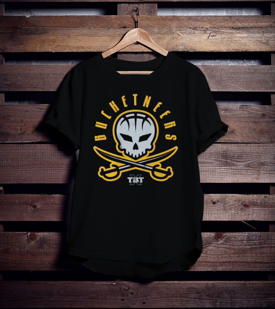 Bucketneers TBT Skull Basketball Swords T-Shirt