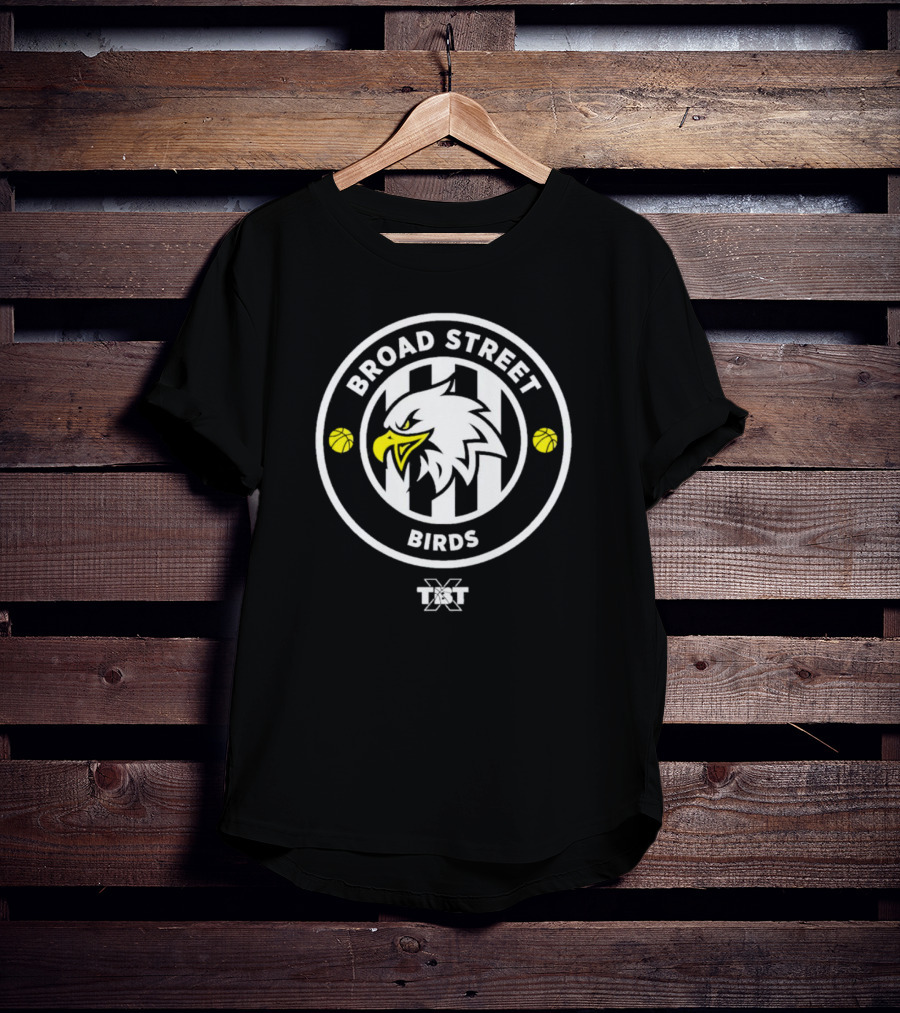 The Basketball Tournament Broad Street Birds TBT Logo Eagle Basketball T-Shirt