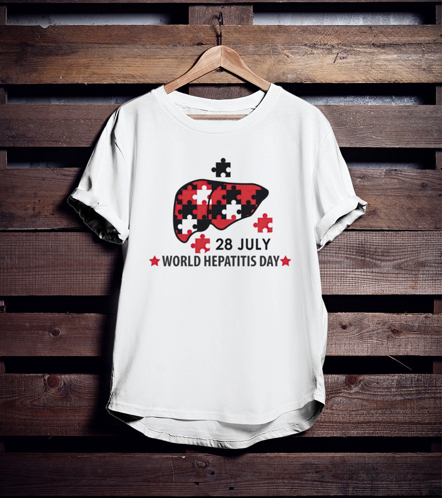 28 July World Hepatitis Day Liver Puzzle Awareness T-Shirt