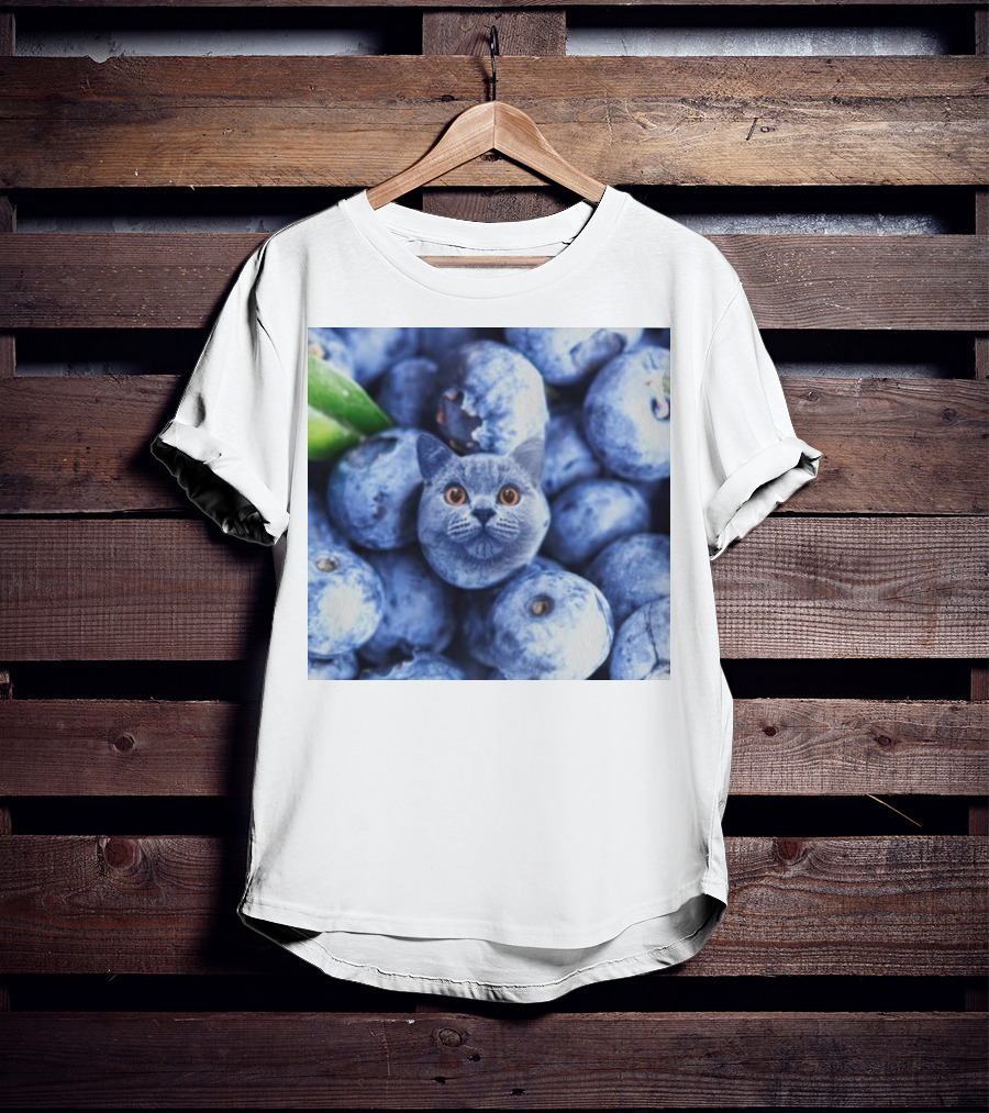 Cat Blueberries Meme T-Shirt