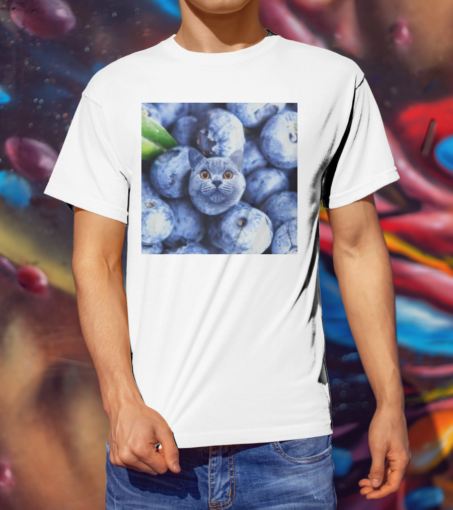 Cat Blueberries Meme T-Shirt