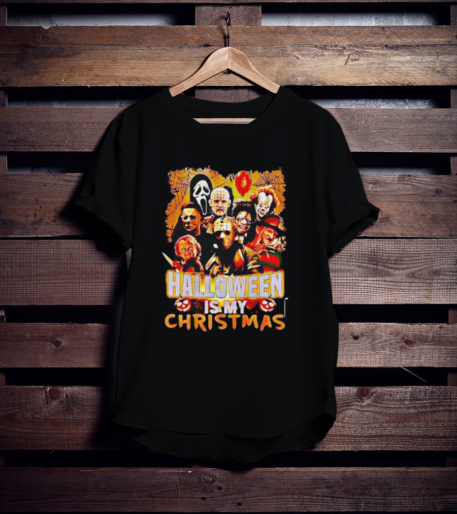 Halloween Is My Christmas Horror Movies Icons T-Shirt