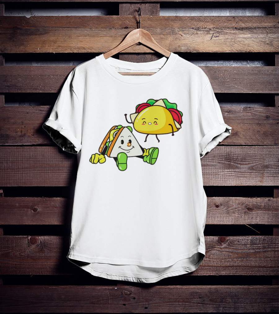 Tacos Friendship Day Happy Taco And Sandwich Duo T-Shirt