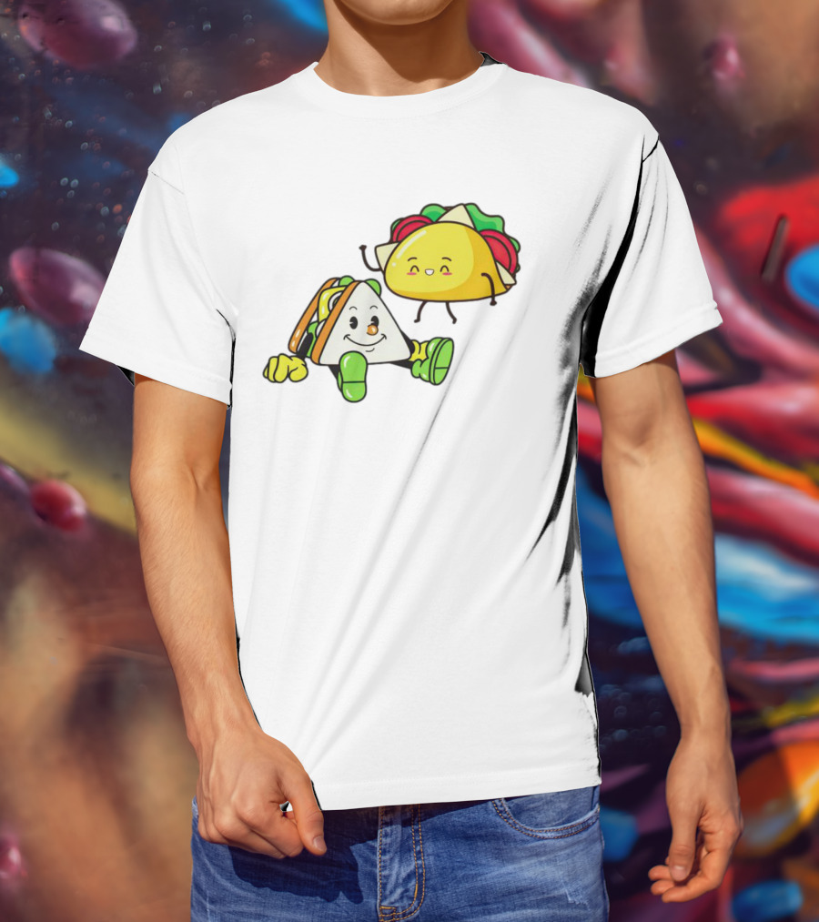 Tacos Friendship Day Happy Taco And Sandwich Duo T-Shirt