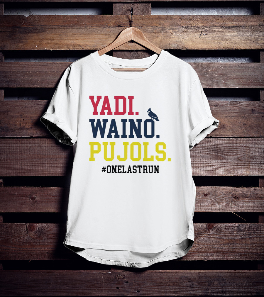 Yadi Waino Pujols One Last Run MLB Cardinals Legend Farewell T-Shirt