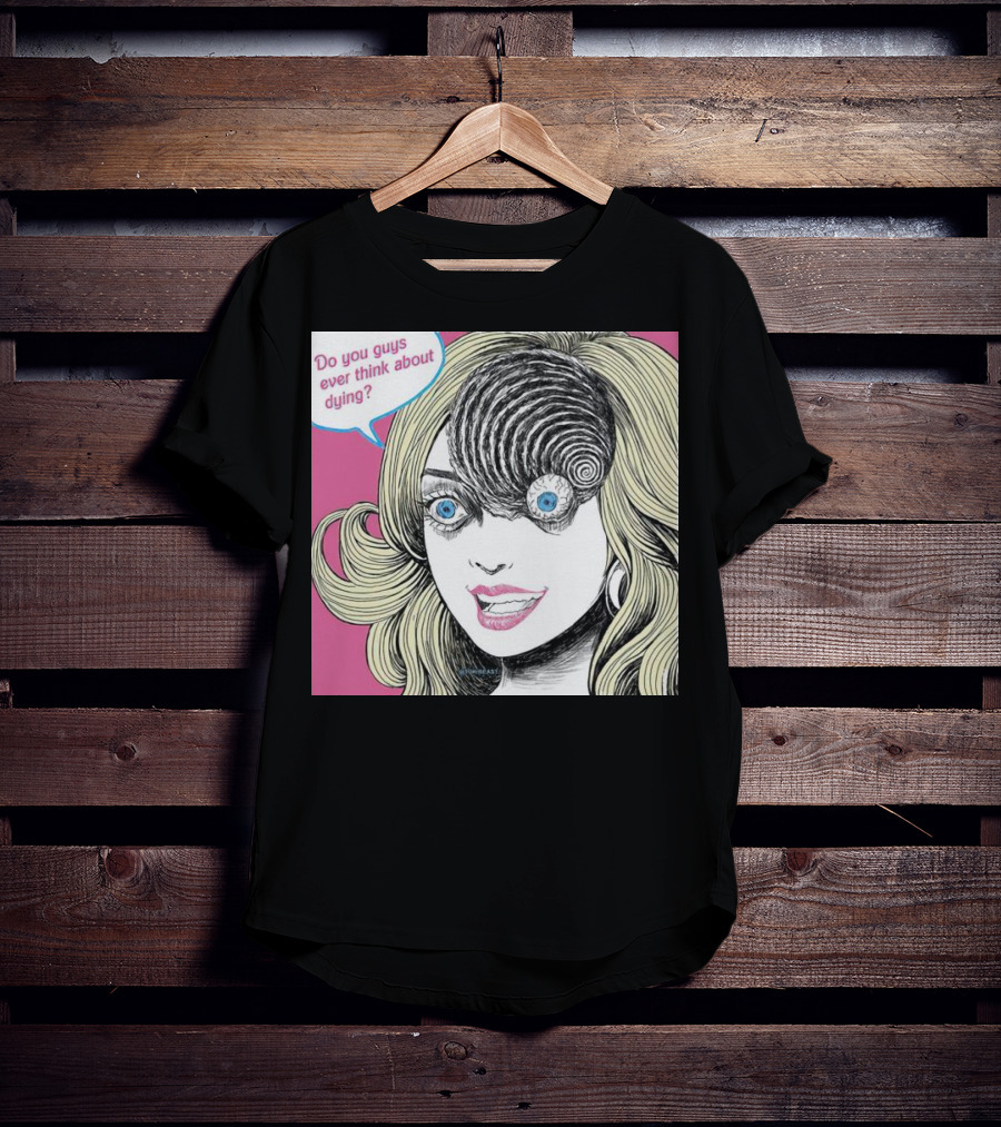 Junji Ito Barbie Do You Guys Ever Think About Dying Manga Horror Mashup T-Shirt