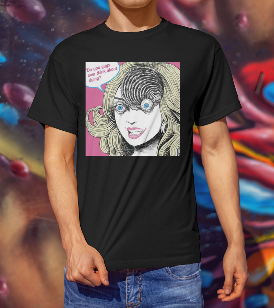 Junji Ito Barbie Do You Guys Ever Think About Dying Manga Horror Mashup T-Shirt