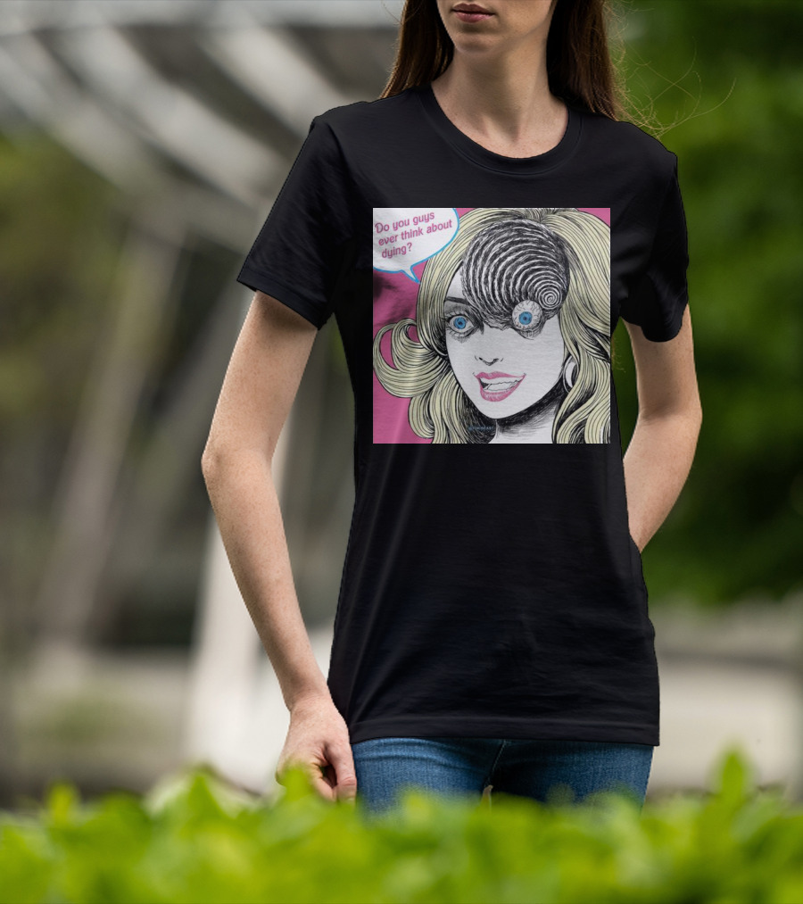 Junji Ito Barbie Do You Guys Ever Think About Dying Manga Horror Mashup T-Shirt