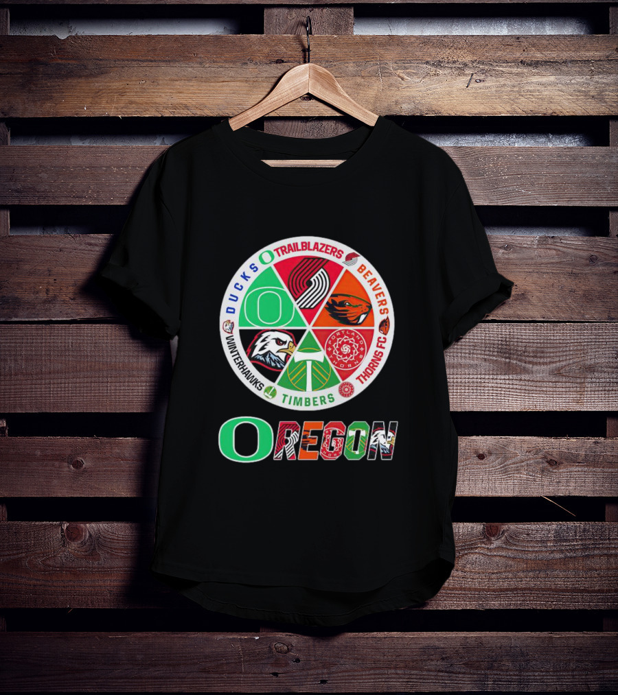 Oregon Winterhawks Ducks Trail Blazers Beavers Thorns FC Timbers Sports Team T-Shirt