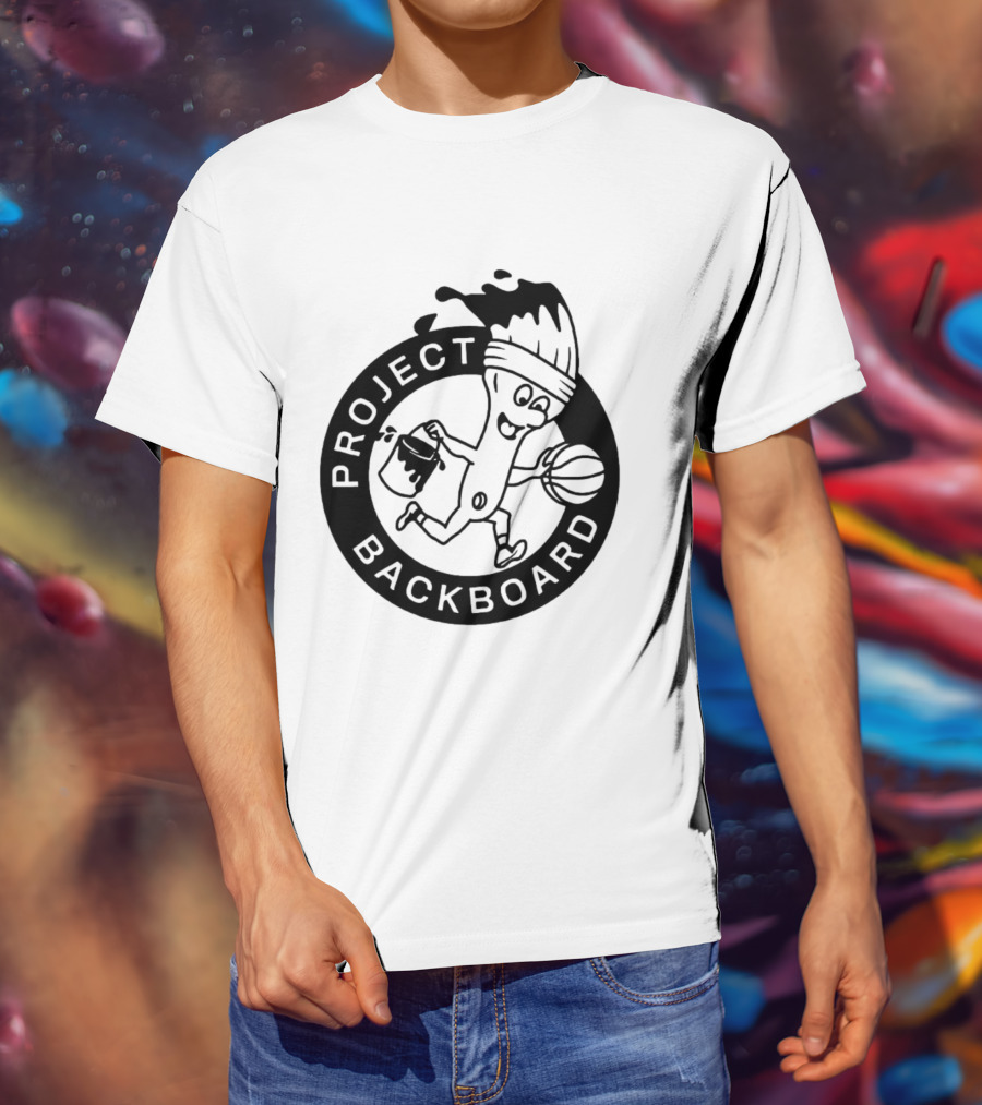 Project Backboard Paint Brush Basketball T-Shirt
