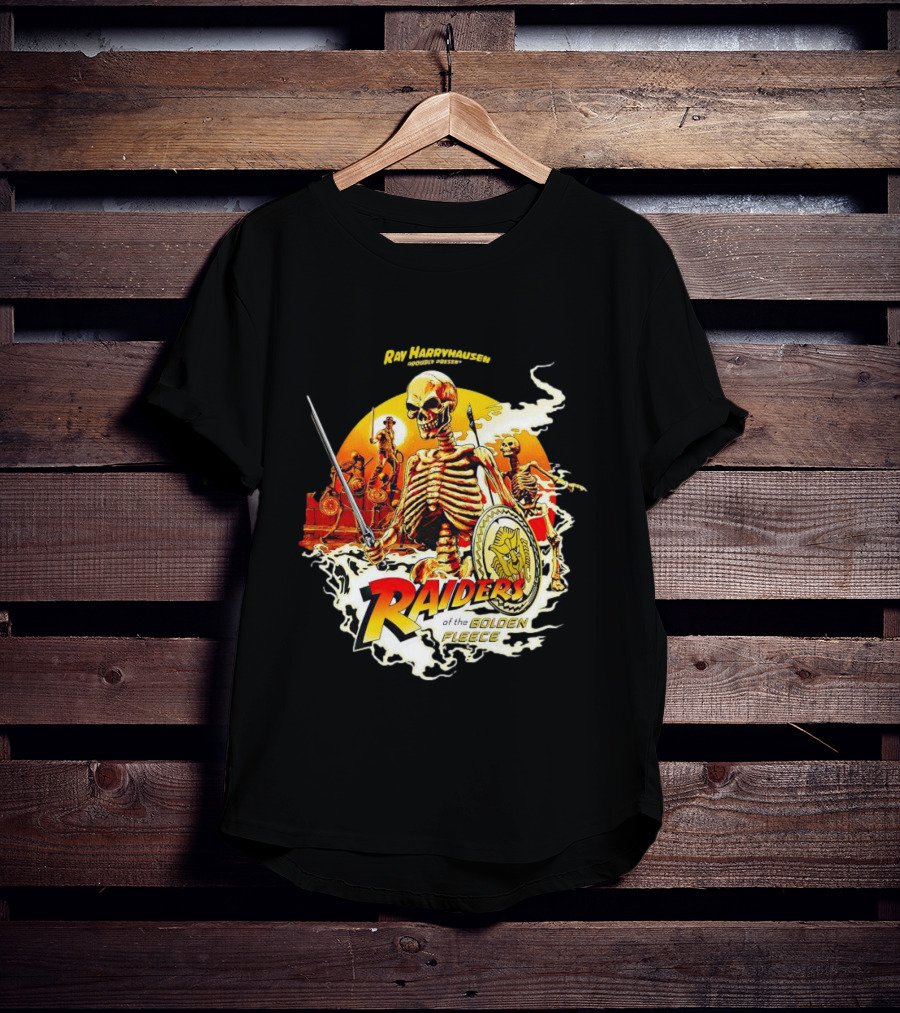 Ray Harryhausen Raiders Of The Golden Fleece Skeleton Warriors Sword Chariot Adventure T-Shirt