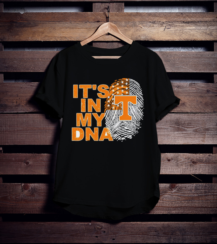 Tennessee Volunteers It's In My DNA Fingerprint American Flag T-Shirt